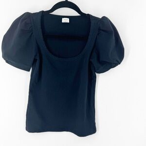 ✅ Wilfred Awe T-shirt Black Puff Sleeve Top SIZE‎ X-SMALL